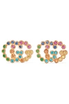 GUCCI 18-karat gold multi-stone earrings