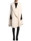 BURBERRY Cable Knit Wool & Cashmere Poncho