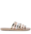 ANCIENT GREEK SANDALS NIKI LEATHER SANDAL,NIKI-PINKMET-SIL-PLA