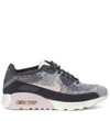 NIKE AIR MAX 90 ULTRA 2.0 FLYKNIT BLACK AND PINK SNEAKER,881109-MIDNIGHT-RED-