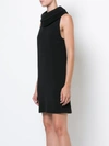 BRANDON MAXWELL LAYERED NECK DRESS,DRYCLEANONLY