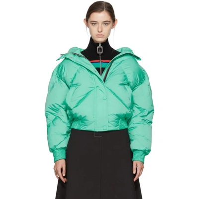 Ienki Ienki Belted Oversize Puffer Jacket In Turquoise