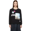 KENZO KENZO BLACK RAGLAN PATCHED SWEATSHIRT