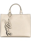 KARL LAGERFELD signature tote,CALFLEATHER100%