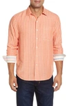 TOMMY BAHAMA PLAID SAND LINEN BLEND SPORT SHIRT,BT318680