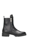 DSQUARED2 ZIP UP BLACK LEATHER ANKLE BOOTS,W17B0101015