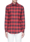 DSQUARED2 Bow tie check plaid flannel shirt