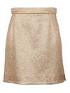 CARVEN METALLIC MINI SKIRT,3106J.330 299 COPPER RED