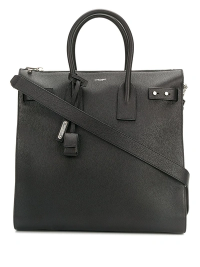 Saint Laurent Sac De Jour Tote Bag In Black,two Tone