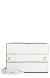 MILLY ASTOR LEATHER CLUTCH - WHITE,94AC61286