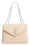 Saint Laurent Medium Loulou Calfskin Leather Shoulder Bag - Pink In Poudre