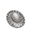 BAVNA MOONSTONE, RAINBOW MOONSTONE & STERLING SILVER STATEMENT RING,0400095716070