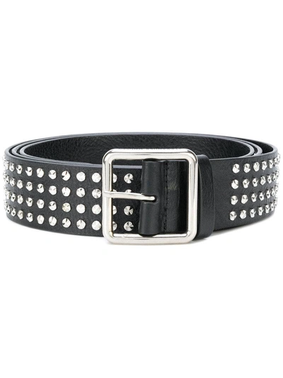 Alexander Mcqueen Studded Belt In Black