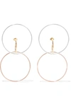 Charlotte Chesnais Galilea Silver, Gold And Rose Gold Vermeil Hoop Earrings In Rose Gold