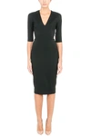 VICTORIA BECKHAM V NECK FITTED PARTY DRESS,DRFIT6130B