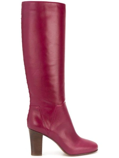 Valentino Garavani Lovestud Boots In Pink