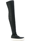 RICK OWENS DRKSHDW SNEAKER THIGH HIGH BOOTS,DS17F2807SBW12416041