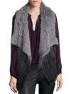 PARKER Cassandra Ombre Rabbit Fur Vest,0400093950719