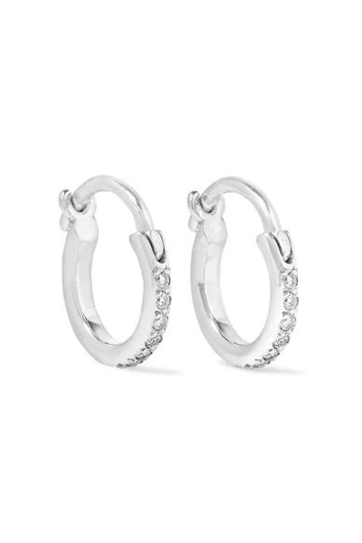 Ileana Makri 18-karat White Gold Diamond Hoop Earrings