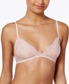 CALVIN KLEIN SHEER MARQUISETTE LACE TRIANGLE BRALETTE QF1842