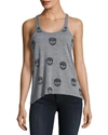 CHASER ALLOVER SKULLS RACERBACK TANK,PROD205350720