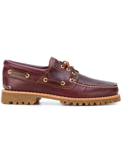 Timberland Icon 3-eye Classic Handsewn Lug Shoes In Burgundy In Brown