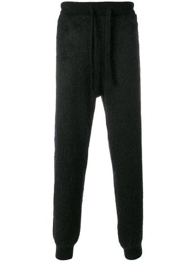 Off-white Men's Cotton Track Trousers With Logo Taping In Black