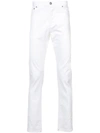 ISAIA ISAIA SLIM-FIT TROUSERS - WHITE,DJ06400012429095