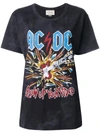 GUCCI AC/DC print tie-dye T-shirt,492347X3H4312386341