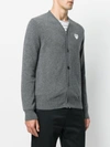 COMME DES GARÇONS PLAY KNITTED HEART LOGO CARDIGAN,DRYCLEANONLY