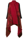 BY WALID BY WALID WRAP PATCHWORK SHAWL - RED,250302WDIVACOAT12406116