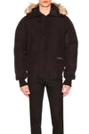 Canada Goose Black Down Chilliwack Bomber Jacket In Black