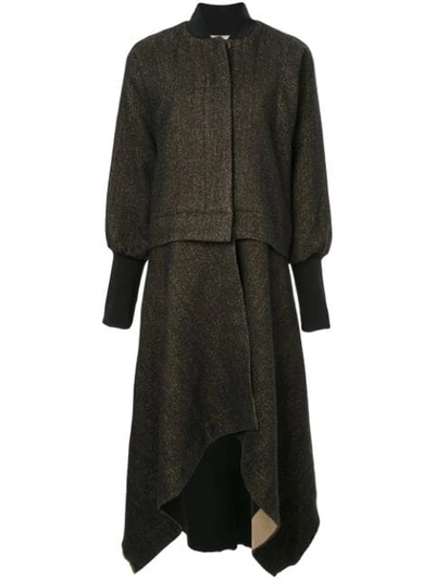 Uma Wang Handkerchief Hem Coat In Brown