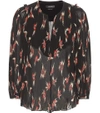 ISABEL MARANT Wave floral-printed pleated blouse