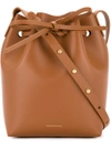 Mansur Gavriel Vegetable-tanned Leather Mini Bucket Bag In Brown