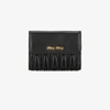 MIU MIU MIU MIU BLACK SMALL MATELASSÉ LOGO WALLET,5ML010N8812423471