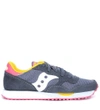 SAUCONY DXN TRAINER SNEAKERS IN ANTHRACITE GREY AND PINK SUEDE,60124-26-CHARCOAL-PI
