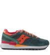 SAUCONY SNEAKER SAUCONY SHADOW LIMITED EDITION IN GREEN SUEDE AND NYLON,60284-01-GREEN-ORA-P