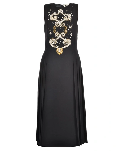 Fausto Puglisi Embellished Midi Dress In Black