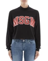 MSGM BLACK COTTON SWEATSHIRT,2341MDM74 174776 99