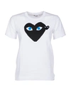 COMME DES GARÇONS PLAY COMME DES GARÇONS HEART PRINT T-SHIRT,P1T087 WHITE1