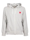 COMME DES GARÇONS PLAY COMME DES GARÇONS HEART HOODIE,P1T168 GREY1