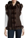 BELLE FARE Dyed Fox Fur Vest,0400095702113