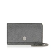 JIMMY CHOO FLORENCE ANTHRACITE LAMÉ GLITTER CLUTCH BAG,FLORENCELAG