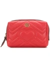 GUCCI GUCCI GG MARMONT COSMETIC CASE - RED,476165DRW2T12423412
