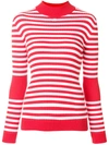 COURRÈGES striped knitted top,417ML01M006R12295447