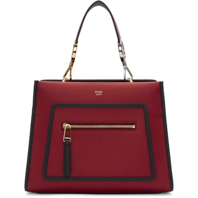 Fendi Small Runaway Calfskin Leather Satchel - Red In Fragola