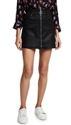7 FOR ALL MANKIND ZIP FRONT MINISKIRT