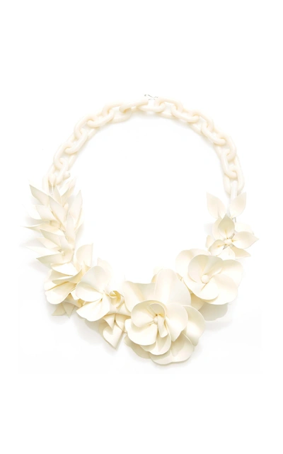 Isabel Marant Honolulu Flower Necklace In White