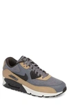 Nike Men's Air Max 90 Premium Running Shoes, Grey In Cool Grey/pewter/wolf Grey
